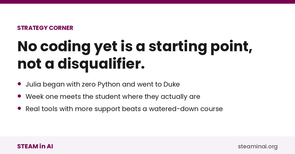 AI programs for high school students who aren’t coders: what a beginner can build