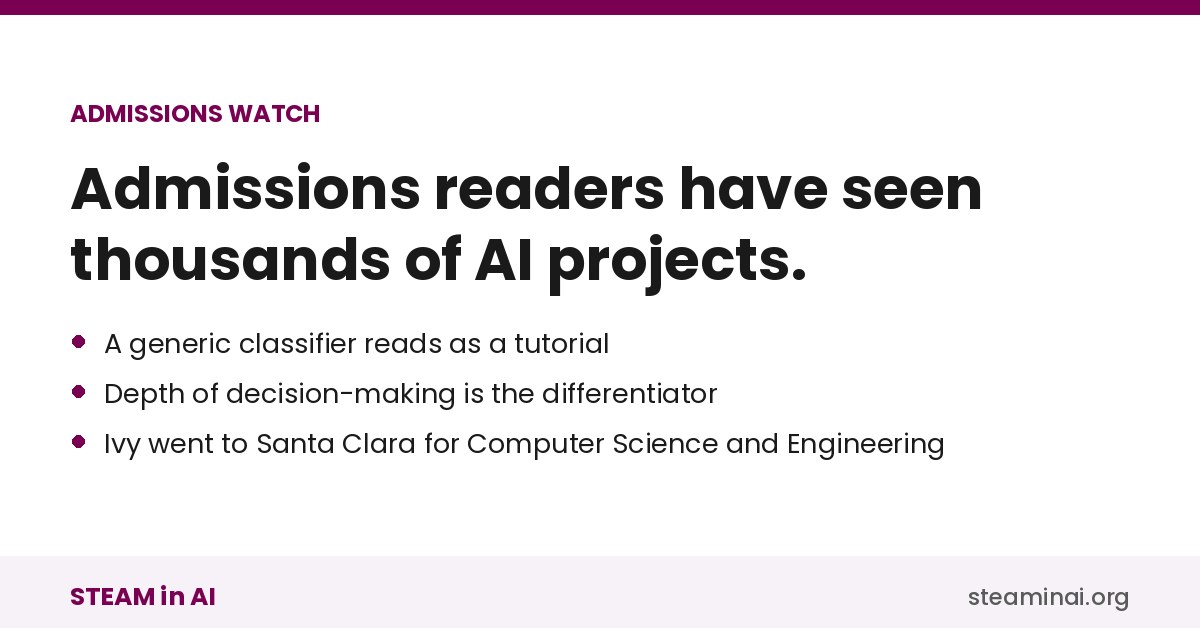 AI projects for computer science applicants that stand out