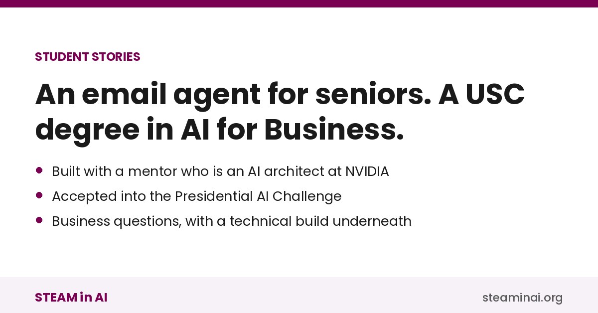AI project for business majors: an email agent for seniors that led to USC AI for Business
