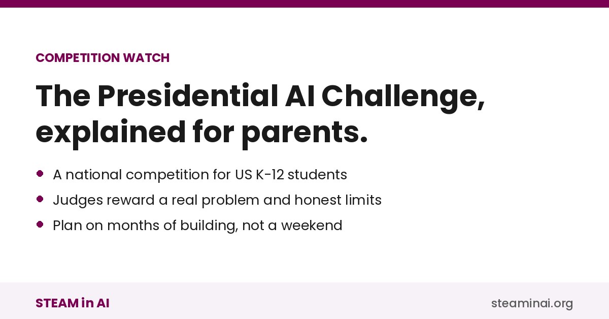 The Presidential AI Challenge explained for parents