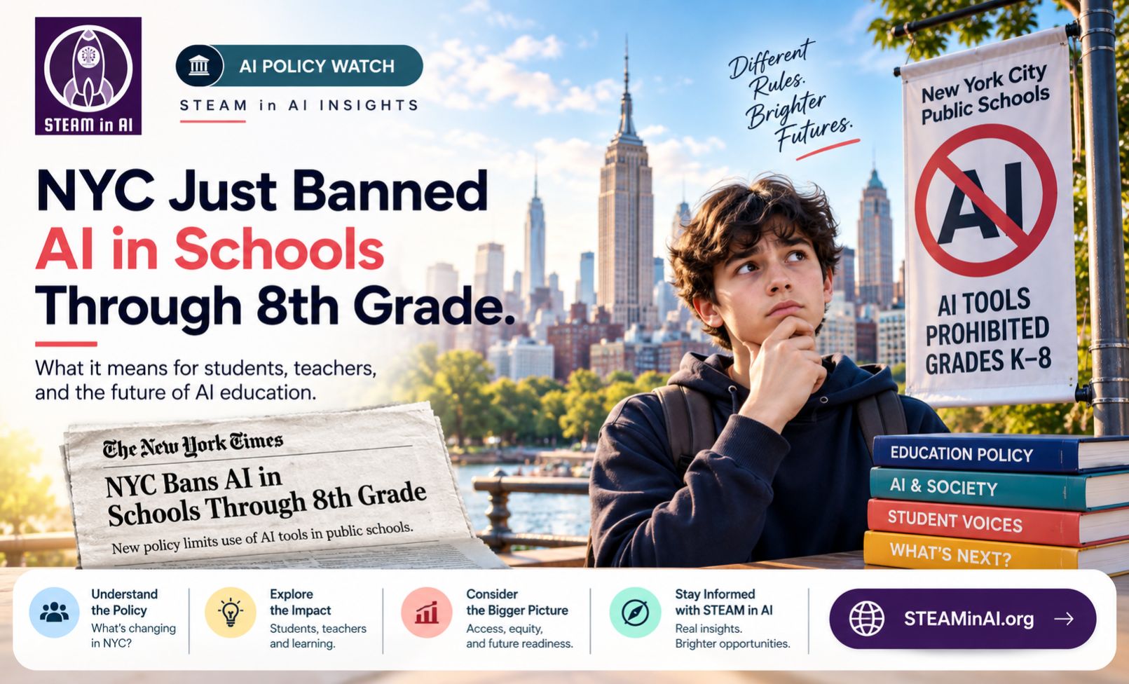 NYC just banned AI in Schools K-8 STEAM in AI Insights