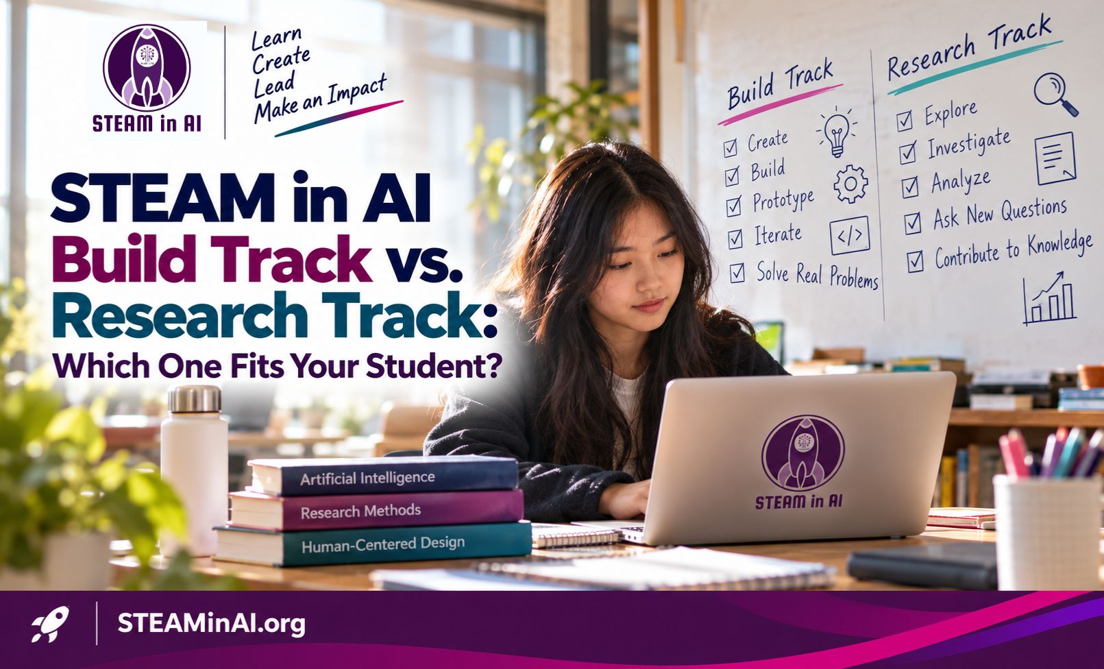 STEAM in AI Build Track vs. Research Track_ Which One Fits Your Student